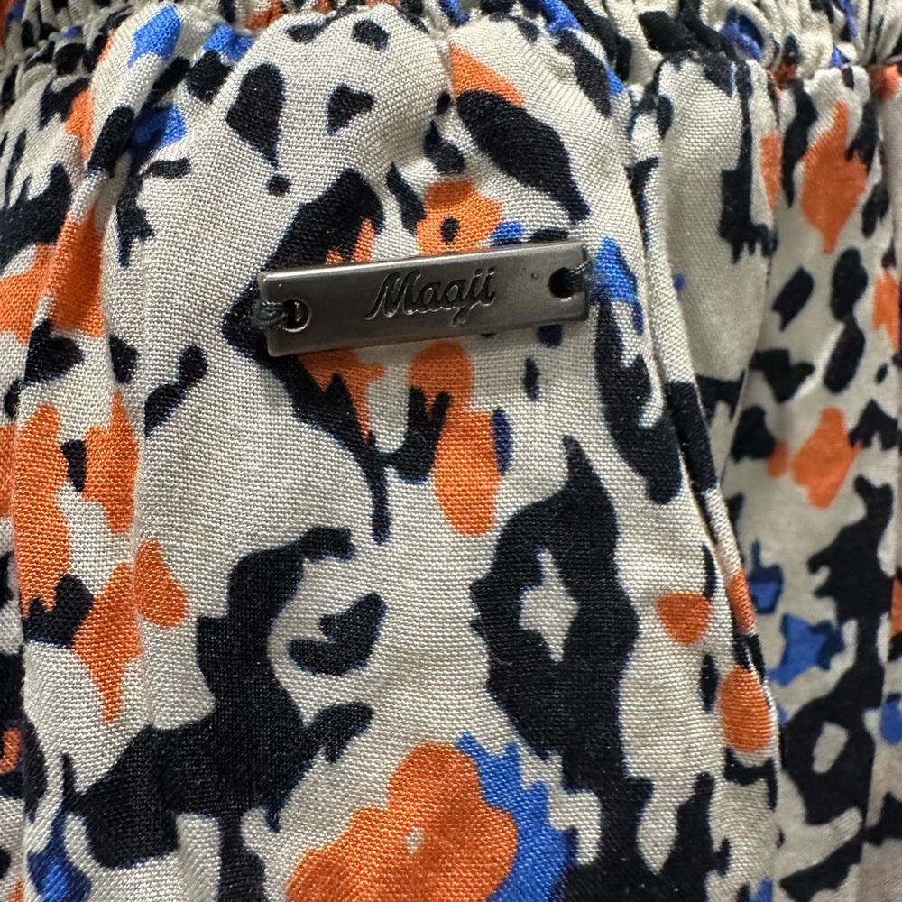 Maaji Floral Maxi Dress - Blue and Orange - Size L - Picture 6 of 8